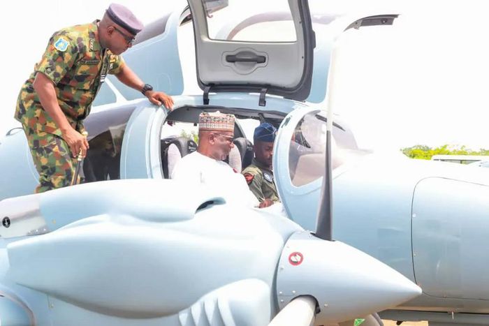Nigeria Air Force inaugurates Special Mission aircraft in Ilorin on Wednesday [Twitter:@NigAirForce]