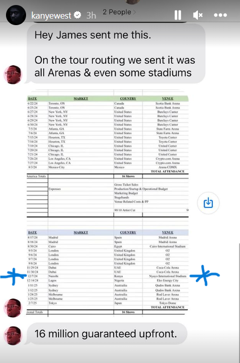 Kanye West's text on proposed Nyayo Stadium show fuels excitement