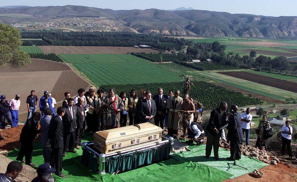 Sarah Baartman being buried in her home town [BBC]