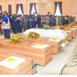 Remains of the victims of the St. Francis Catholic Church, Owo attack at the funeral service on Friday.