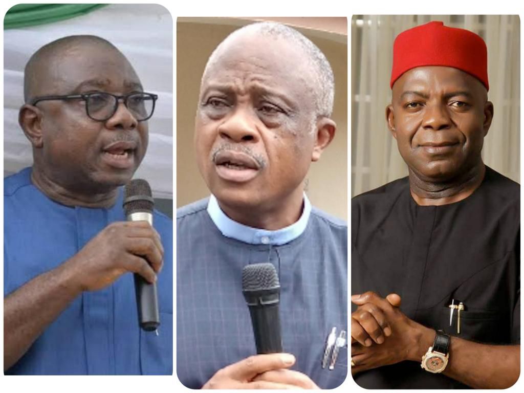 Okey Ahaiwe, Ikechi Emenike and Alex Otti are the main governorship candidates in Abia state.