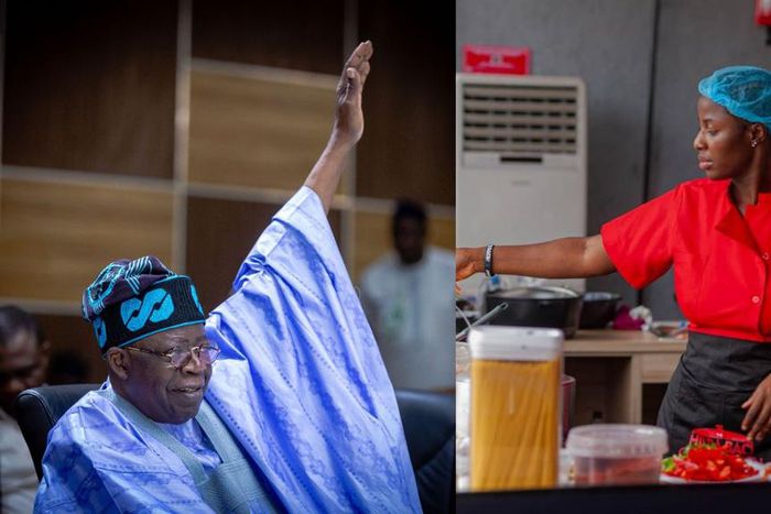 Tinubu roots for Hilda Baci to break Guiness World Record for cooking. [File]