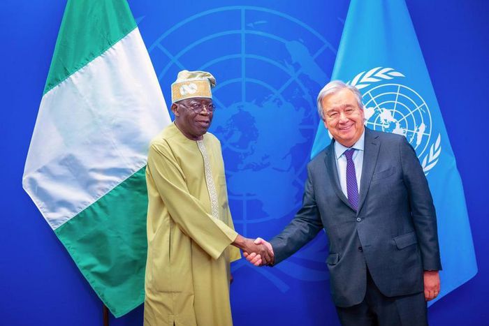 President Bola Tinubu meets UN Secretary-General, Antonio Guterres. [Presidency]