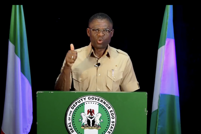 Philip Shuaibu, the Deputy Governor of Edo State [Twitter: @Philipshuaibu]