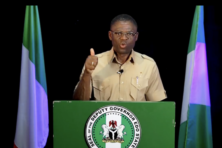 Philip Shuaibu, the Deputy Governor of Edo State [Twitter: @Philipshuaibu]