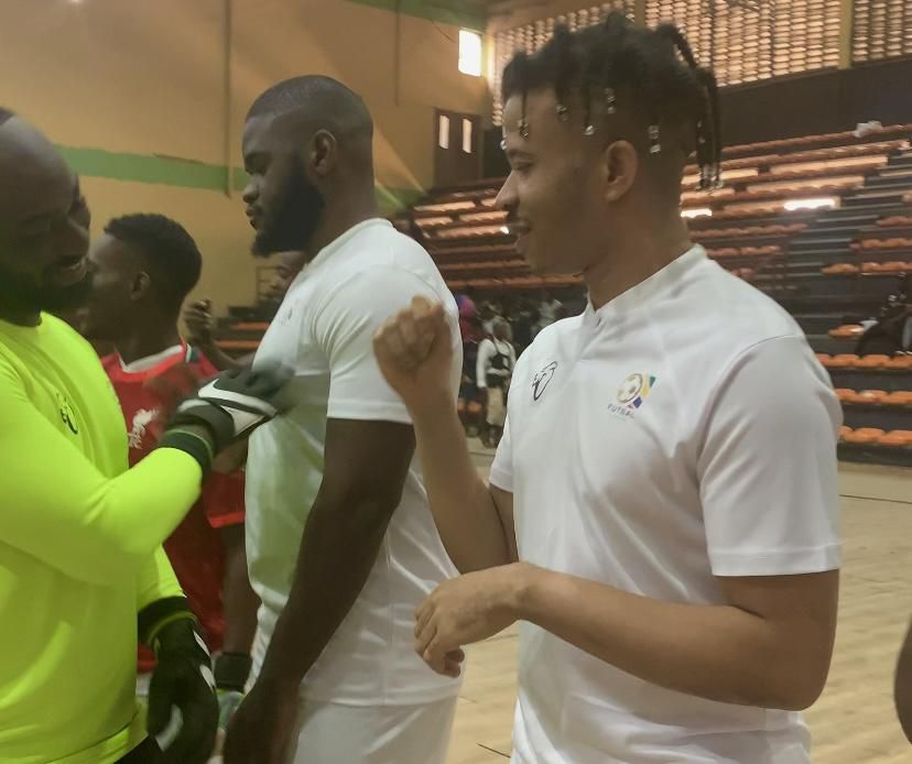 Some of the celebrities at the exhibition game.