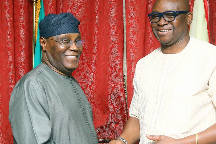 Atiku Abubakar and Ayo Fayose (Premium Times)