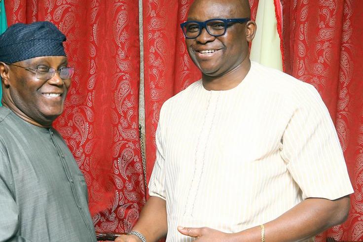 Atiku Abubakar and Ayo Fayose (Premium Times)