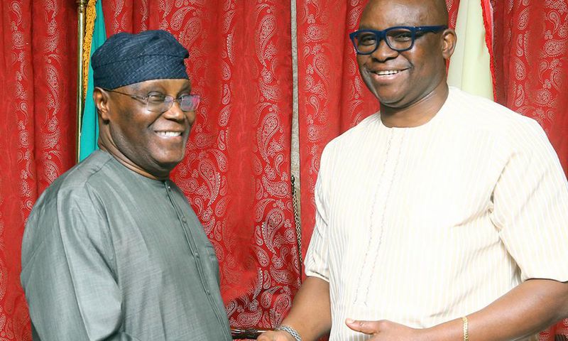 Atiku Abubakar and Ayo Fayose (Premium Times)