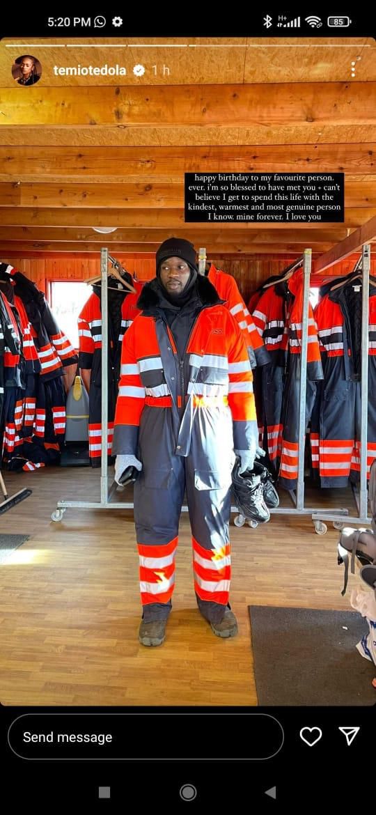 Temi Otedola wishes her fiance Mr Eazi a happy birthday