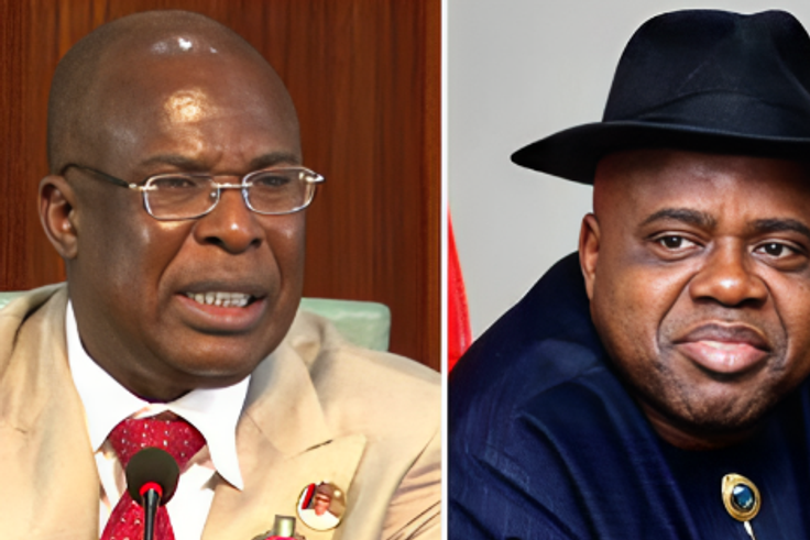 Chief Timipre Sylva and Governor, Douye Diri [Channels Television]