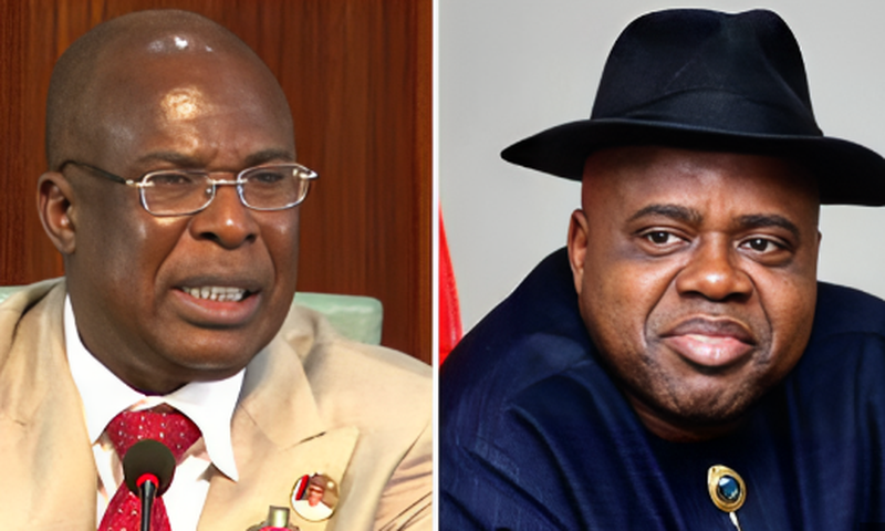 Chief Timipre Sylva and Governor, Douye Diri [Channels Television]