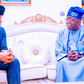 Vice President, Yemi Osinbajo visited the APC presidential candidate, Asiwaju Bola Tinubu, at his Abuja residence. [Twitter:@akandeoj]