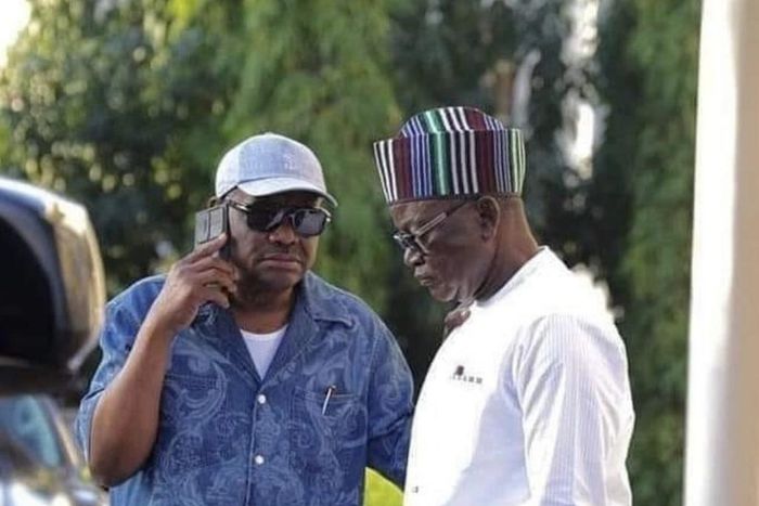 Rivers State Governor, Nyesom Wike and his Benue State counterpart, Samuel Ortom.