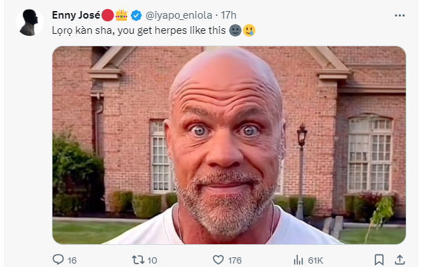 An X user's response