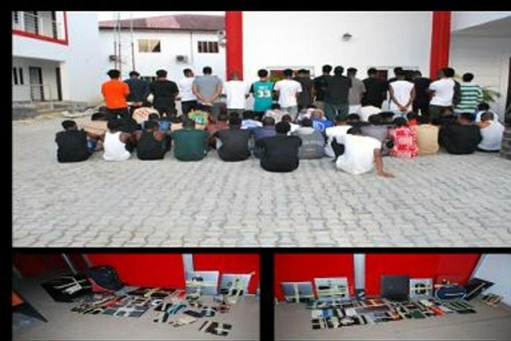 EFCC arrests 56 suspected internet fraudsters in Port Harcourt. [Facebook:EFCC]