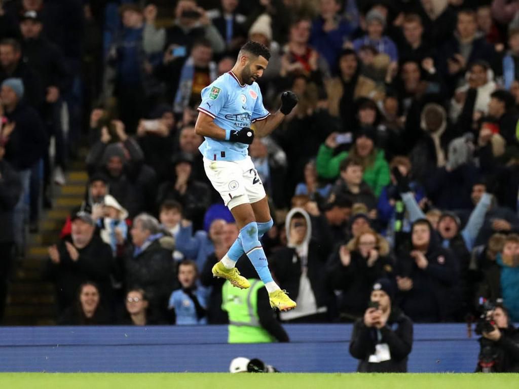 Riyad Mahrez scored for Manchester City against Liverpool