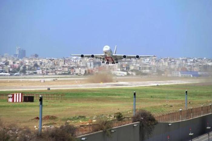 Lebanese plane hit by stray bullet at Beirut airport.