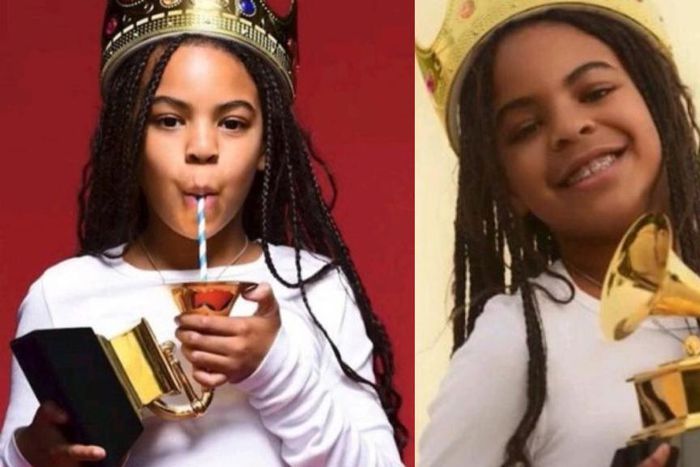 Blue Ivy drinks form her Grammy plague