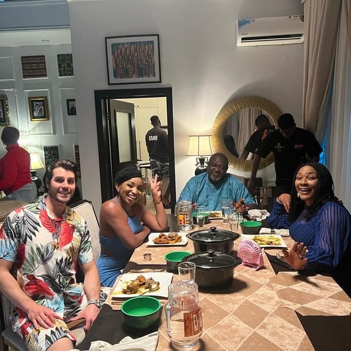 Pictures on set of 'Meeting Funmi's Parents' [Instagram/Belmont.pictures]