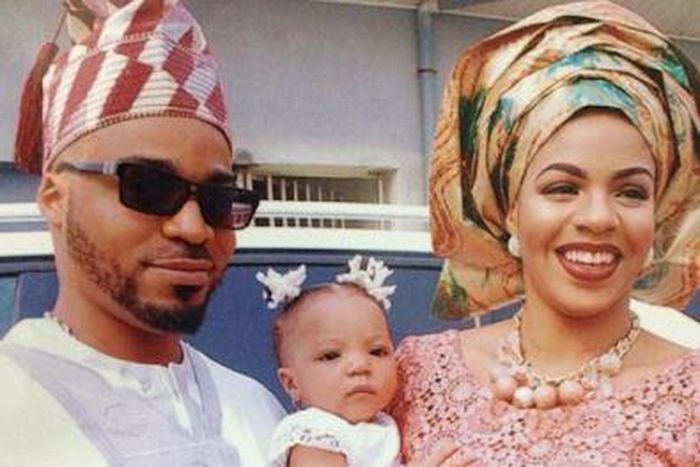 Venita Akpofure and ex hubby, Terna Tarka with one of their daughters [LindaIkeji]