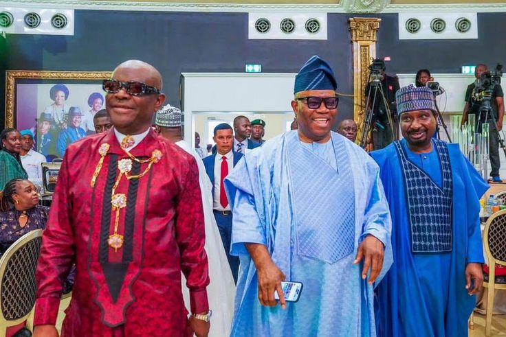 Senate President, Godswill Akpabio and former Rivers State Governor, Nyesom Wike. [Twitter:@KingAmakiriTheo]