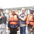 From left, Minister of Finance and Coordinating Minister for Economy, Mr Wale Edun; Minister of Works, David Umahi; Federal Controller of Works Lagos, Mrs Olukorede Kesha; Director of Construction, Buildwell Plants and Industries Lyd, Mr George Mohanna...