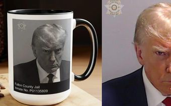 Since Donald Trump's mugshot was released on Thursday fans and critics of the former president are selling t-shirts, mugs, posters — and turning a real profit.Mark Romano via Etsy/Fulton County sheriff's office