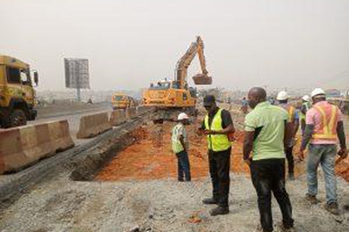 Ongoing Rehabilitation/Reconstruction of the Lagos-Ibadan Expressway project on Thursday, January 5..
