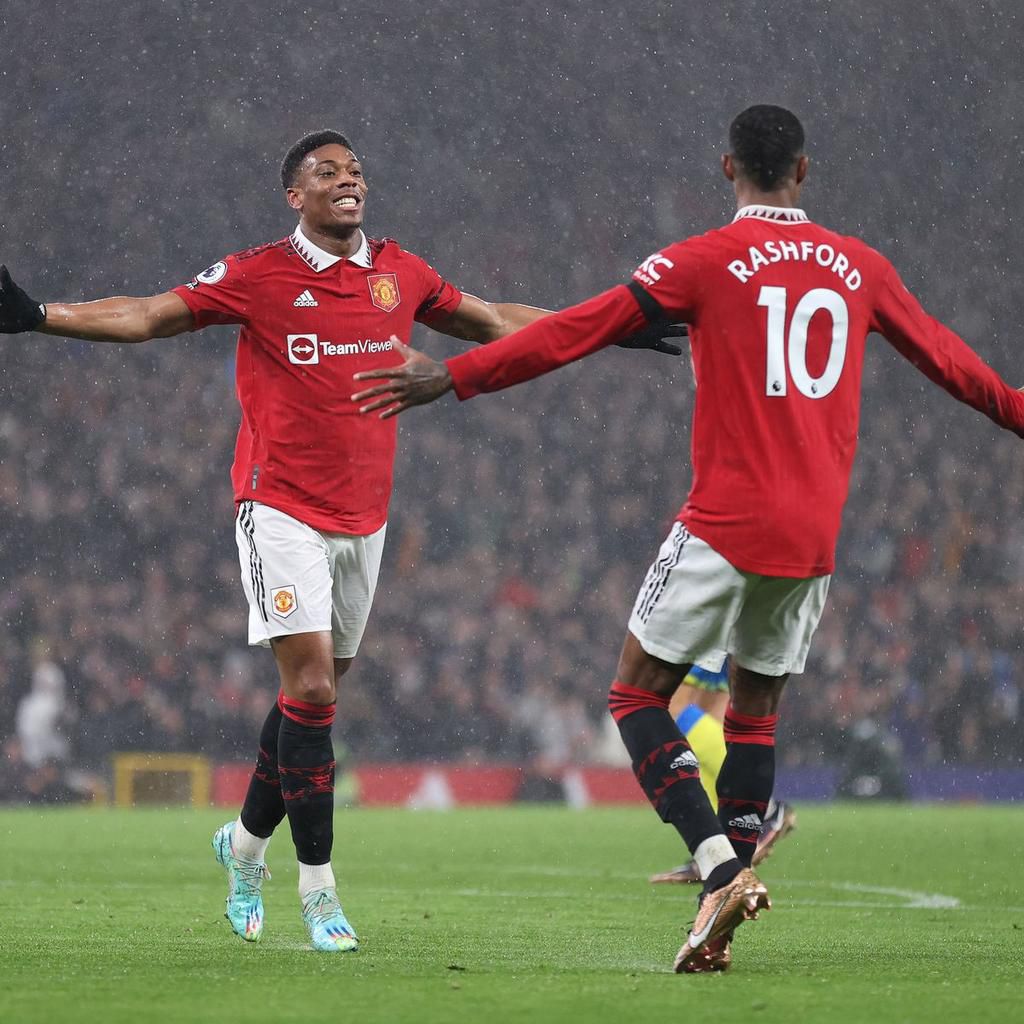 Anthony Martial and Marcus Rashford are the only available centre-forward options for Manchester United