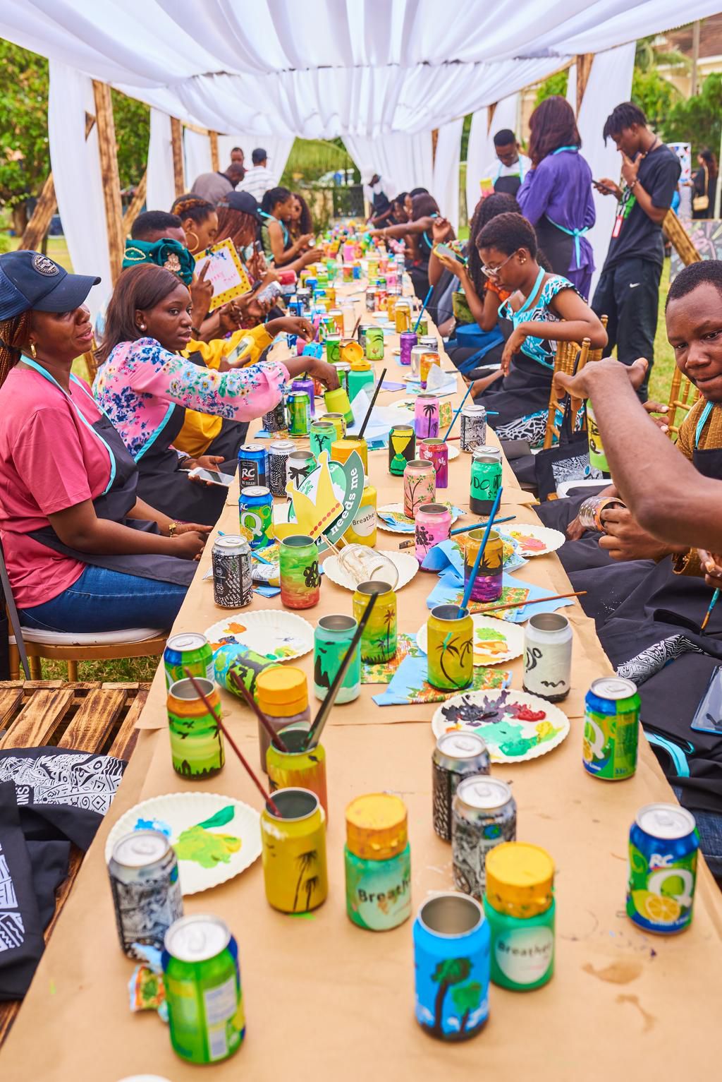 CANDO! Nigeria hosts its second Paint, Sip, and Plant event