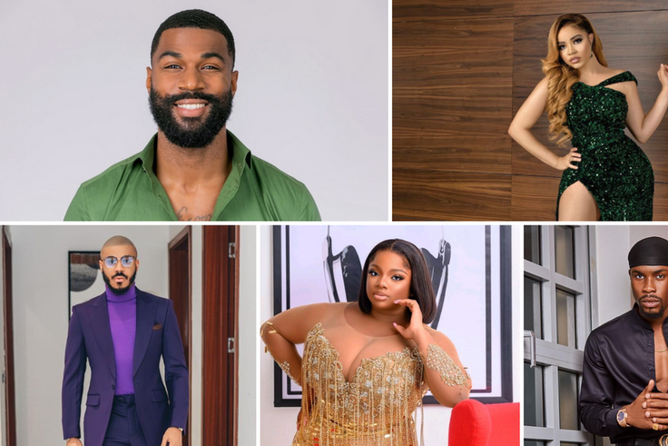 From left to right and top to bottom: Mike, Nengi, Ozo, Dorathy, and Neo are the most uncontroversial BBNaija housemates of all time, according to ChatGPT