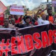 ENDSARS protesters in Lagos on Thursday, October 9, 2020. (Sahara Reporters)