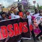 ENDSARS protesters in Lagos on Thursday, October 9, 2020. (Sahara Reporters)