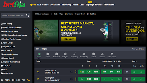 Bet9ja promotion code: BETMAX | 100% welcome bonus