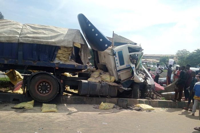 1 dead, 3 injured as two trucks collide in Ogun [Premium Times Nigeria]