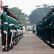 Soldiers stand in a parade at the military arcade during a ceremony marking the army Remembrance Day in Lagos, Nigeria January 15, 2017 [REUTERS/Akintunde Akinleye]