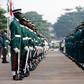 Soldiers stand in a parade at the military arcade during a ceremony marking the army Remembrance Day in Lagos, Nigeria January 15, 2017 [REUTERS/Akintunde Akinleye]