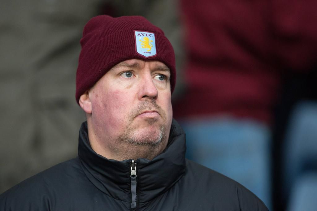 A Villa fan looks sad - Aston Villa - Barclays Premier League - Villa Park - Birmingham