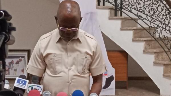 The chairman of the All Progressives Congress (APC), Adams Oshiomhole. [Twitter/@OfficialAPCNg]