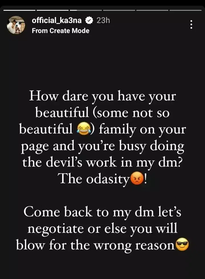 BBNaija's Ka3na threatens to expose married men in her DM