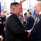 North Korean leader Kim Jong-Un (left) shaking hands with Russian President Vladimir Putin (right) when they met in September.Kremlin Press Office / Handout/Anadolu Agency via Getty Images