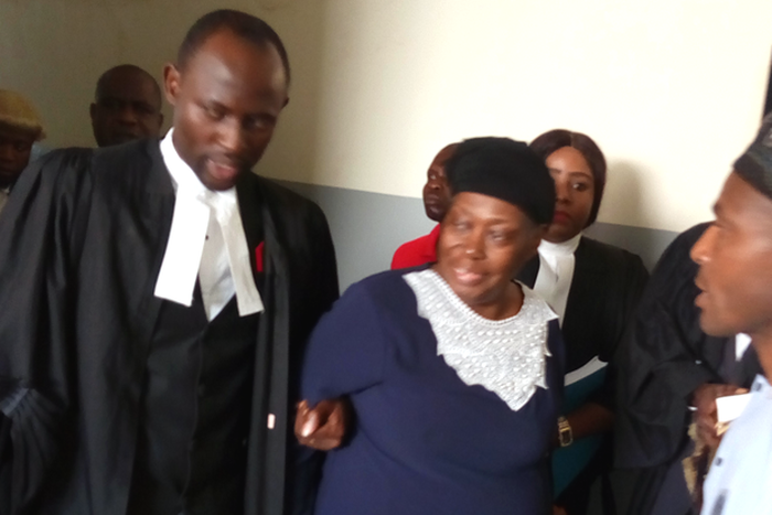 Late Grace Taiga at the FCT High Court in Apo, Abuja, where she was arraigned on charges relating to the P&ID London judgment [Punch]
