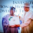 President Muhammadu Buhari conferred National Honours on President-Elect Asiwaju Bola Tinubu and VP-Elect, Sen. Kashim Shettima on Thursday, May 25, 2023. [Presidency]