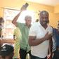 Hon. Moshood Oshun jubilating after being declared winner on Sunday
