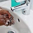 Person washing hands