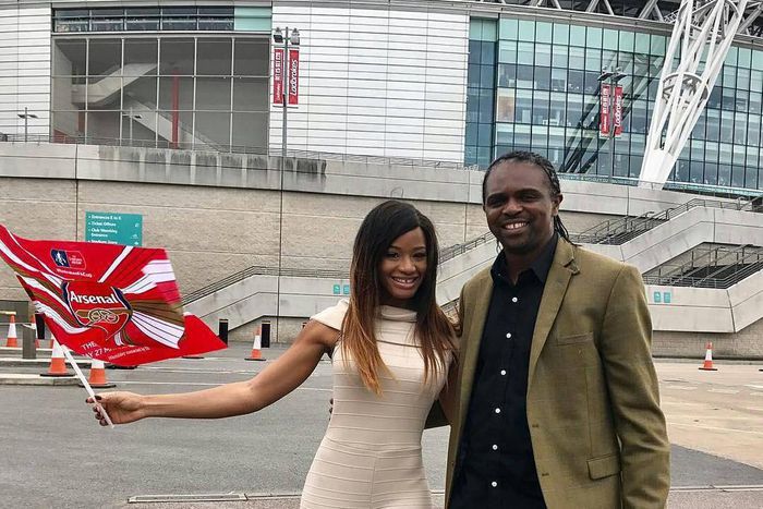Nigerian football legend Kanu Nwankwo and his wife Amarachi