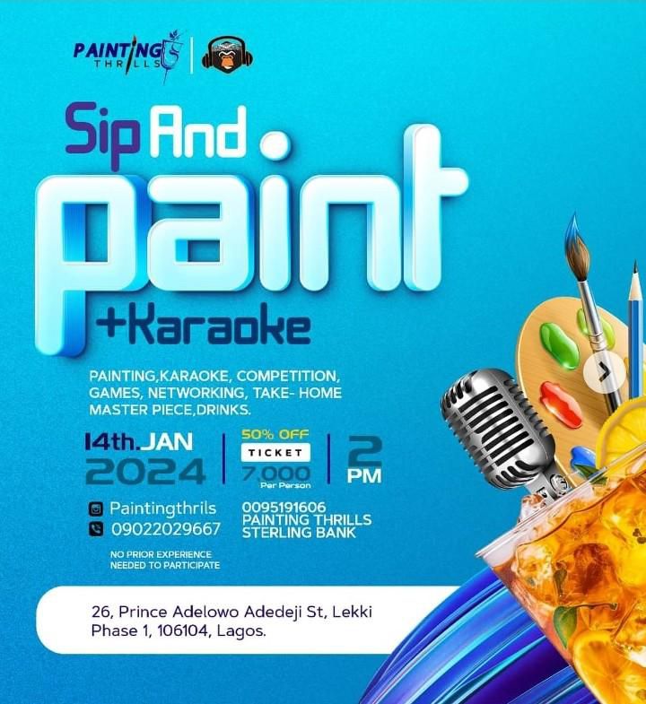 Sip, paint and karaoke