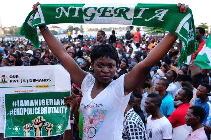 Nigerian Protester [BBC]