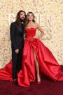 (L-R) Tom Kaulitz and Heidi Klum attend the 81st Annual Golden Globe Awards at The Beverly Hilton on January 07, 2024 in Beverly Hills, California. (Photo by Amy Sussman/Getty Images)